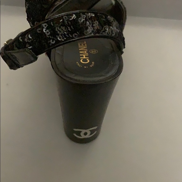 Chanel Black Sparkle Wedges - Picture 4 of 4